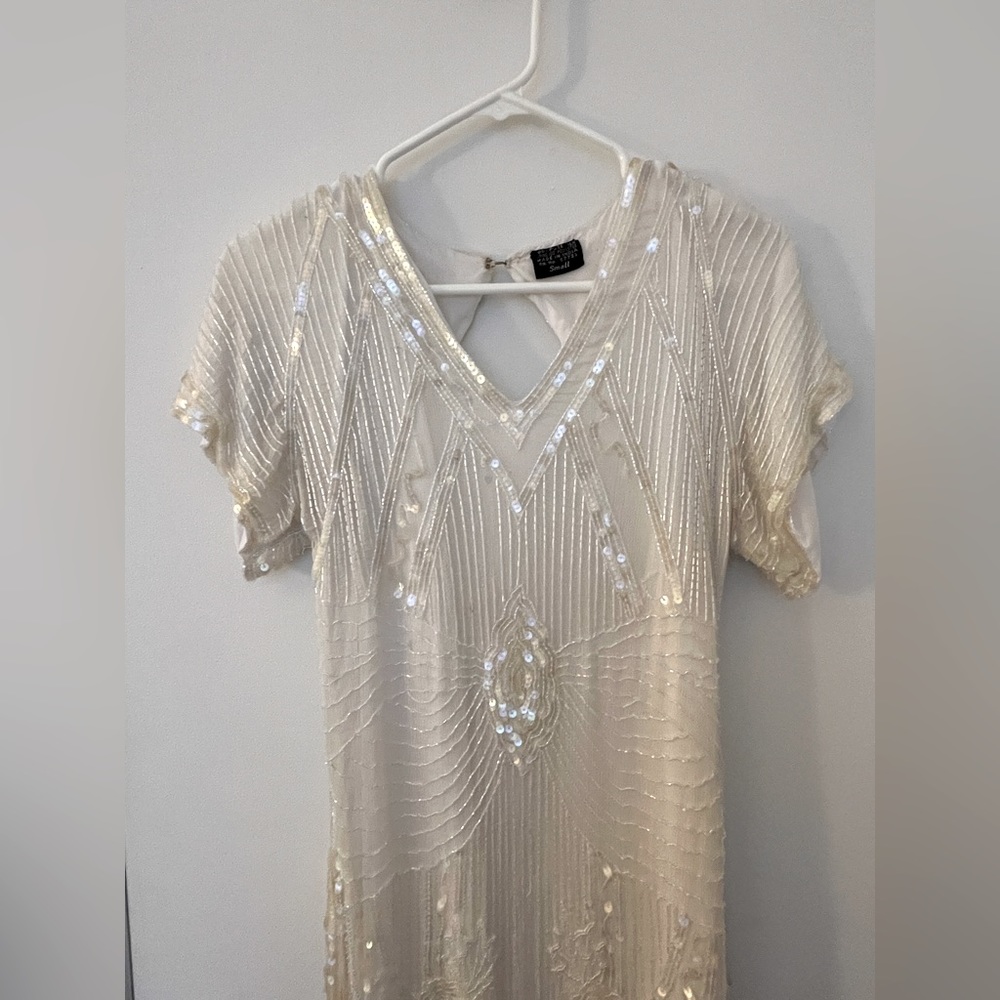 Gatsby sequin and beaded cocktail dress